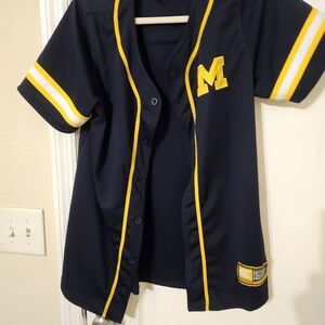 Kids Navy and Yellow Baseball Jersey